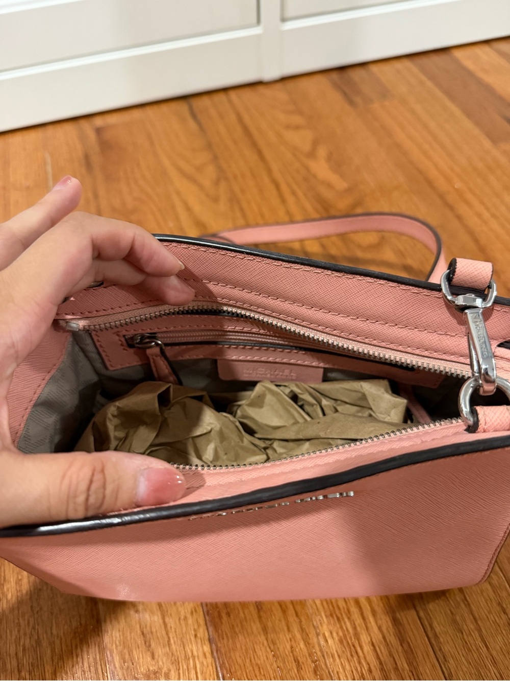 Michael Kors Blush Pink Saffiano Crossbody Bag - Picture 2 of 6